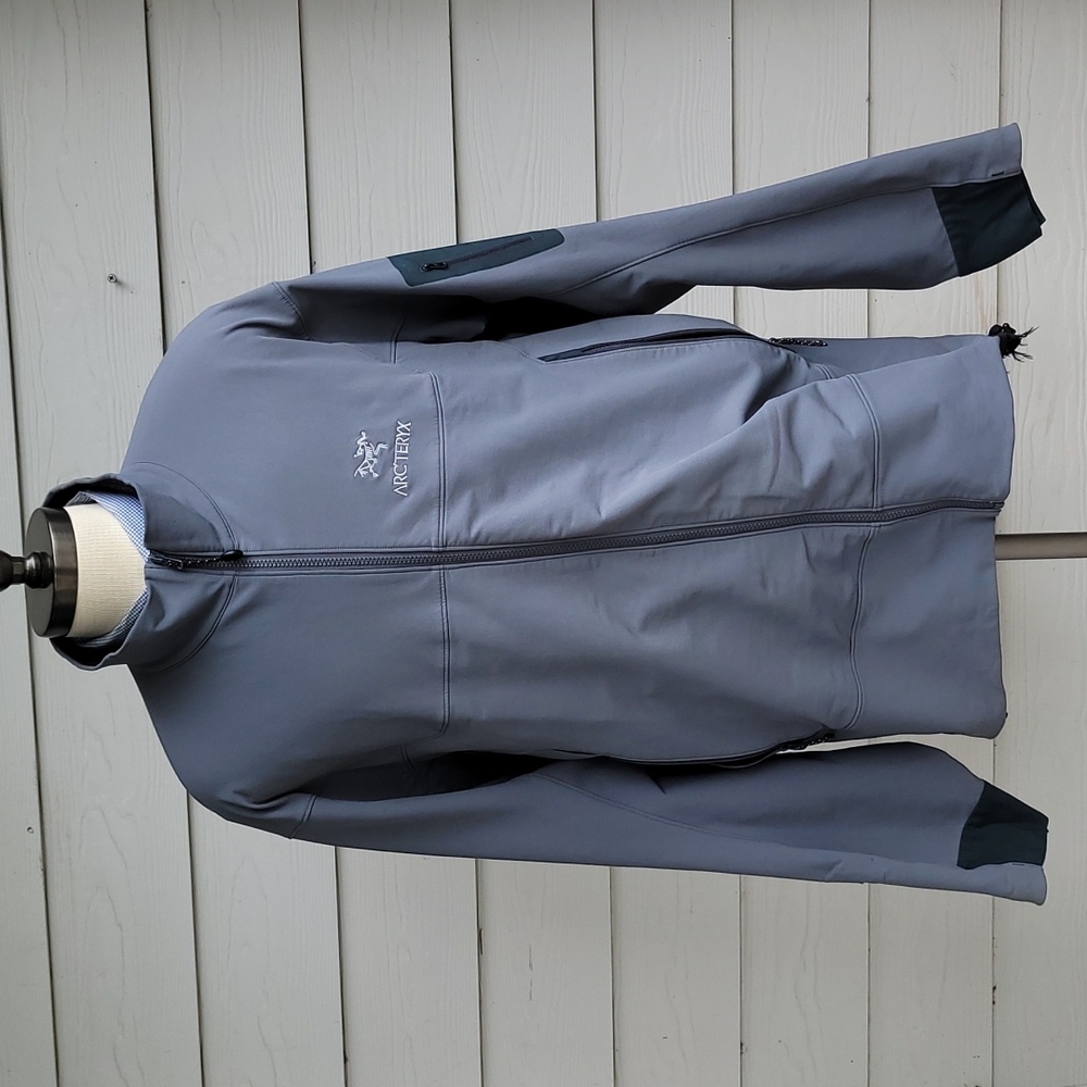 ARC'TERYX Grey Full Zip Shell Nylon‎ Polyester Sz XXL Mens Jacket